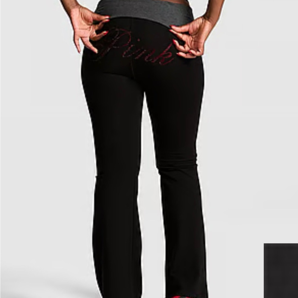 Victorias Secret All Day Cotton Foldover Flare Leggings